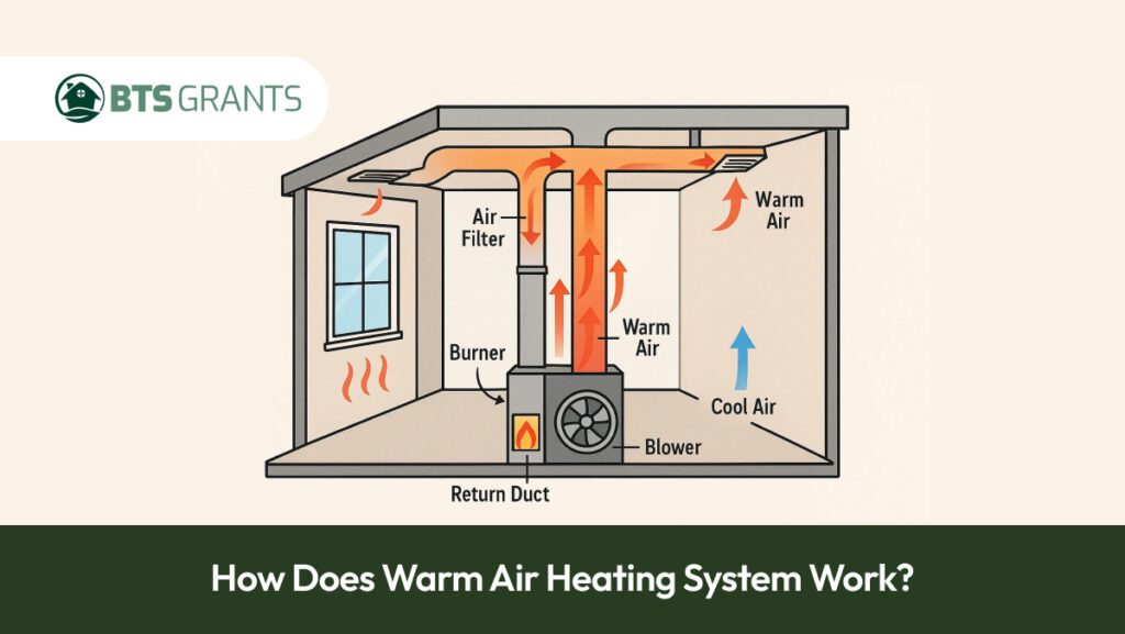 how warm air heating works