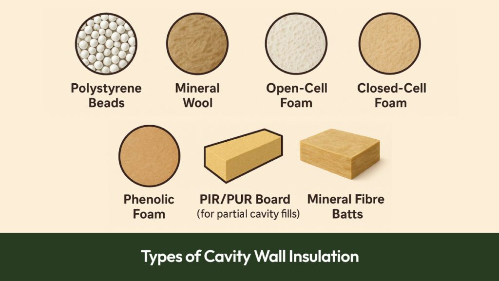 types of cavity wall insulation